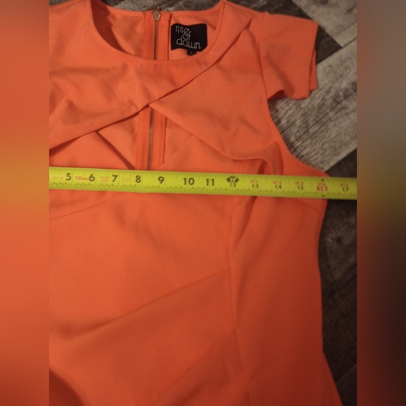 Rise of Dawn Women's Size Large Orange Bodycon Mini Dress - Picture 3 of 7